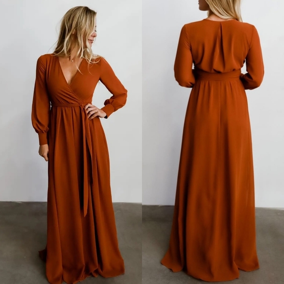 Baltic Born Dresses & Skirts - 🚨NEW BALTIC BORN Lydia Maxi Dress In Nutmeg Brown Wedding Maternity Size Small